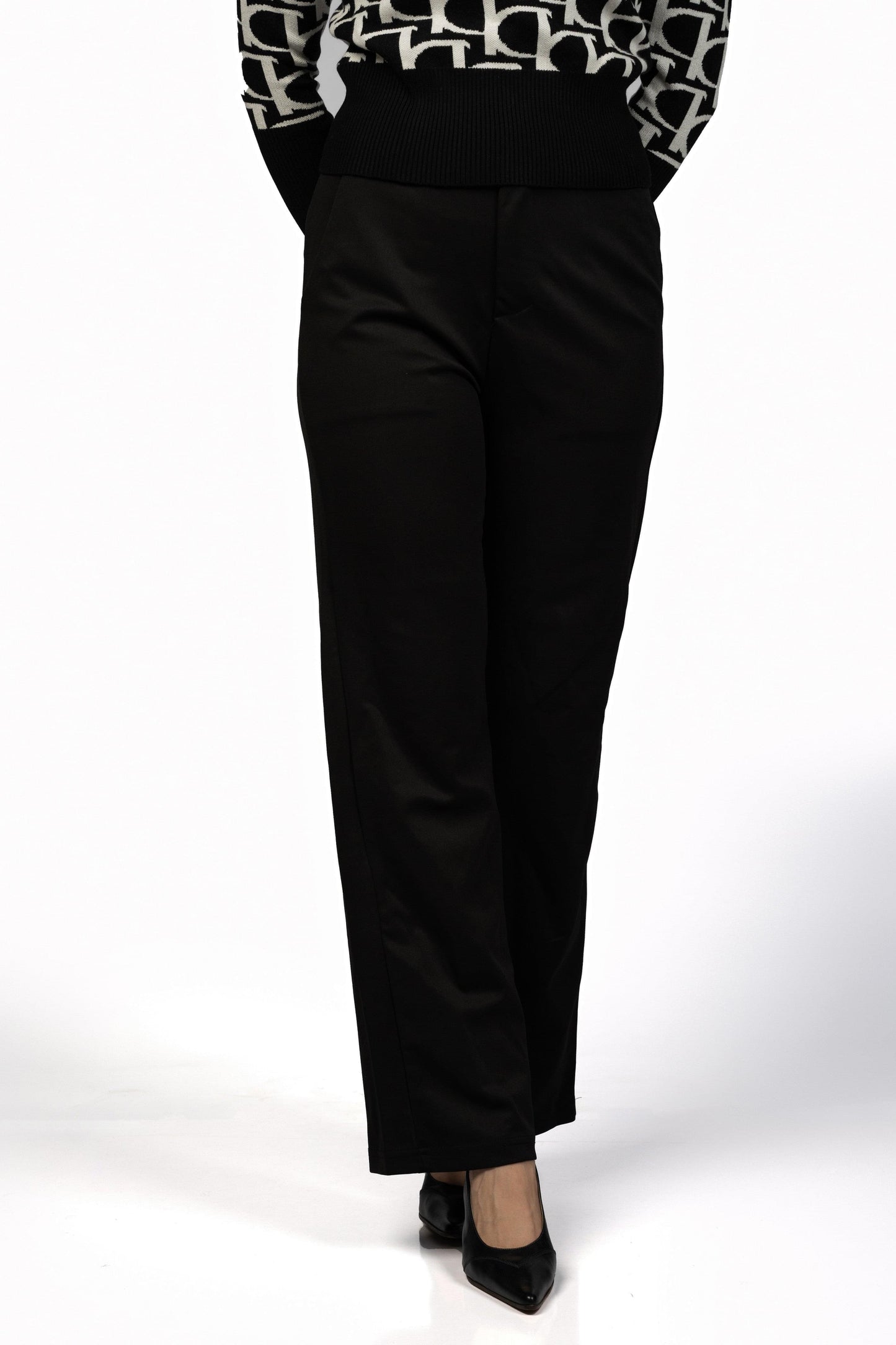 Black Formal Button Down Pants Ramay