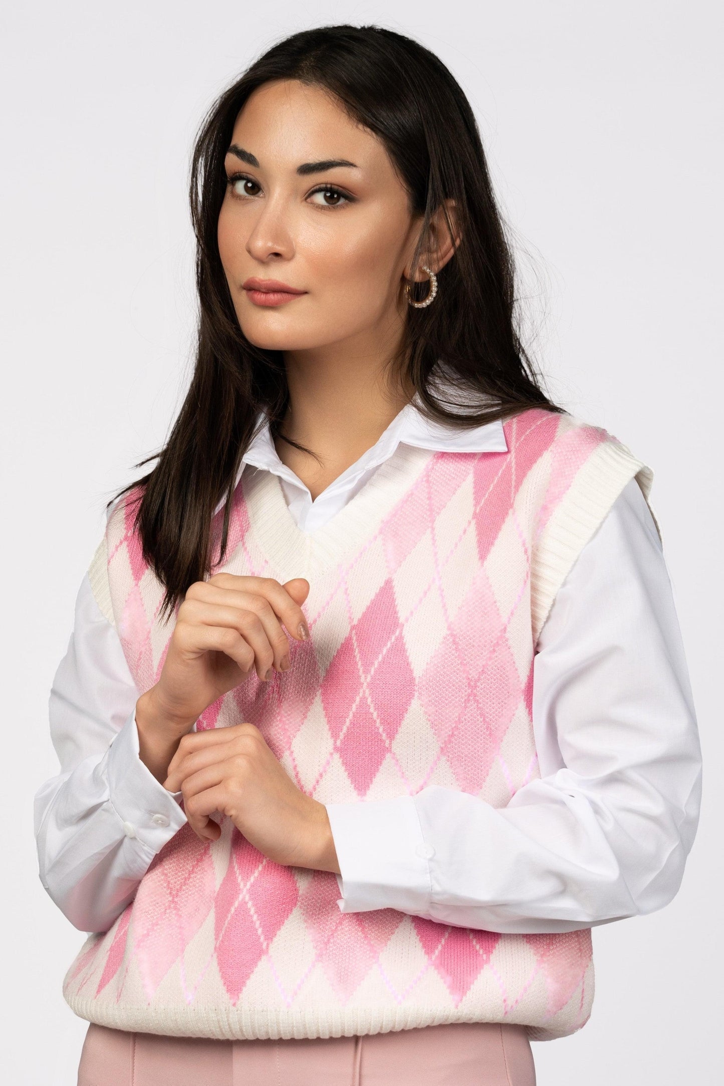 Diamond Plaid Link sweater Ramay
