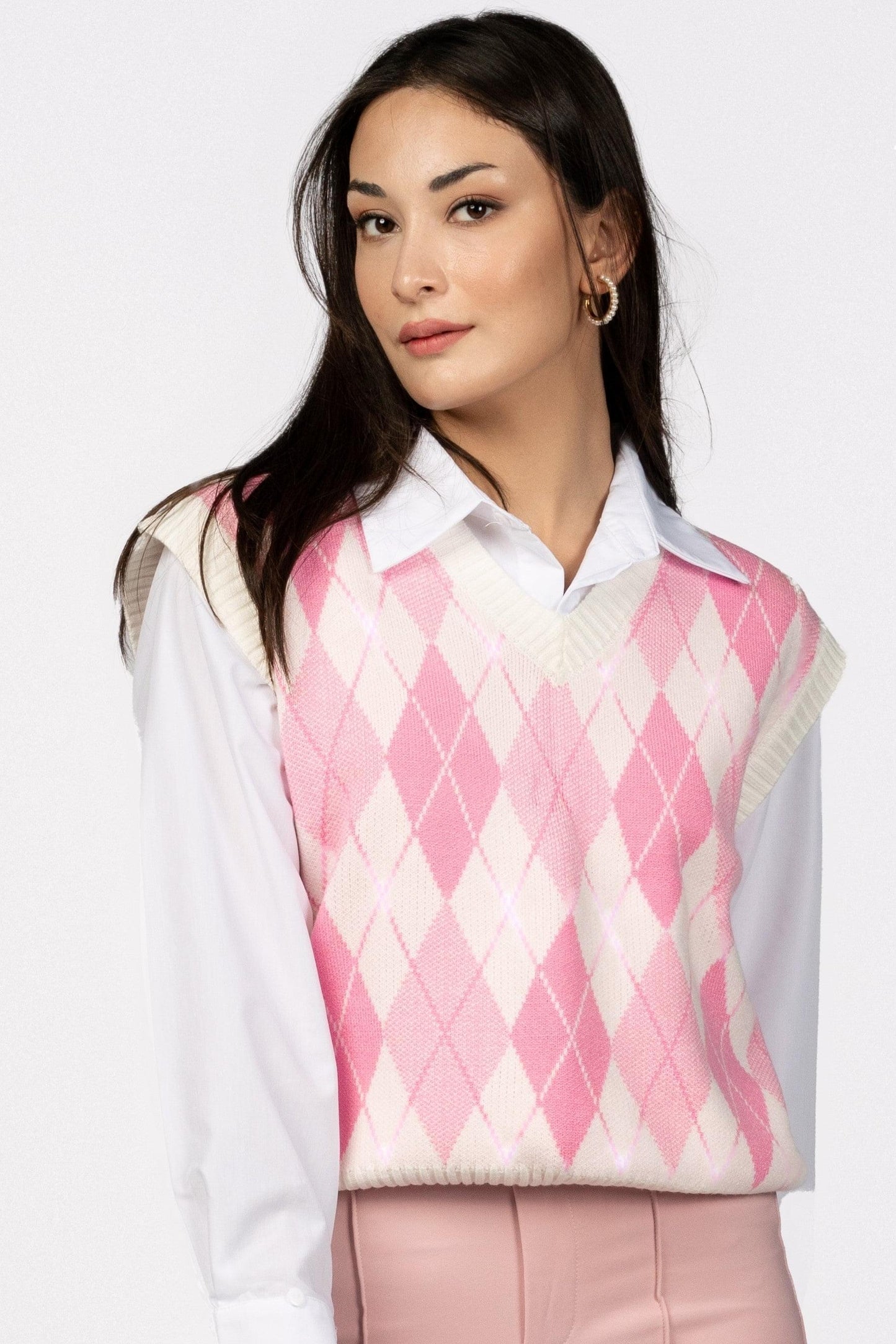 Diamond Plaid Link sweater Ramay