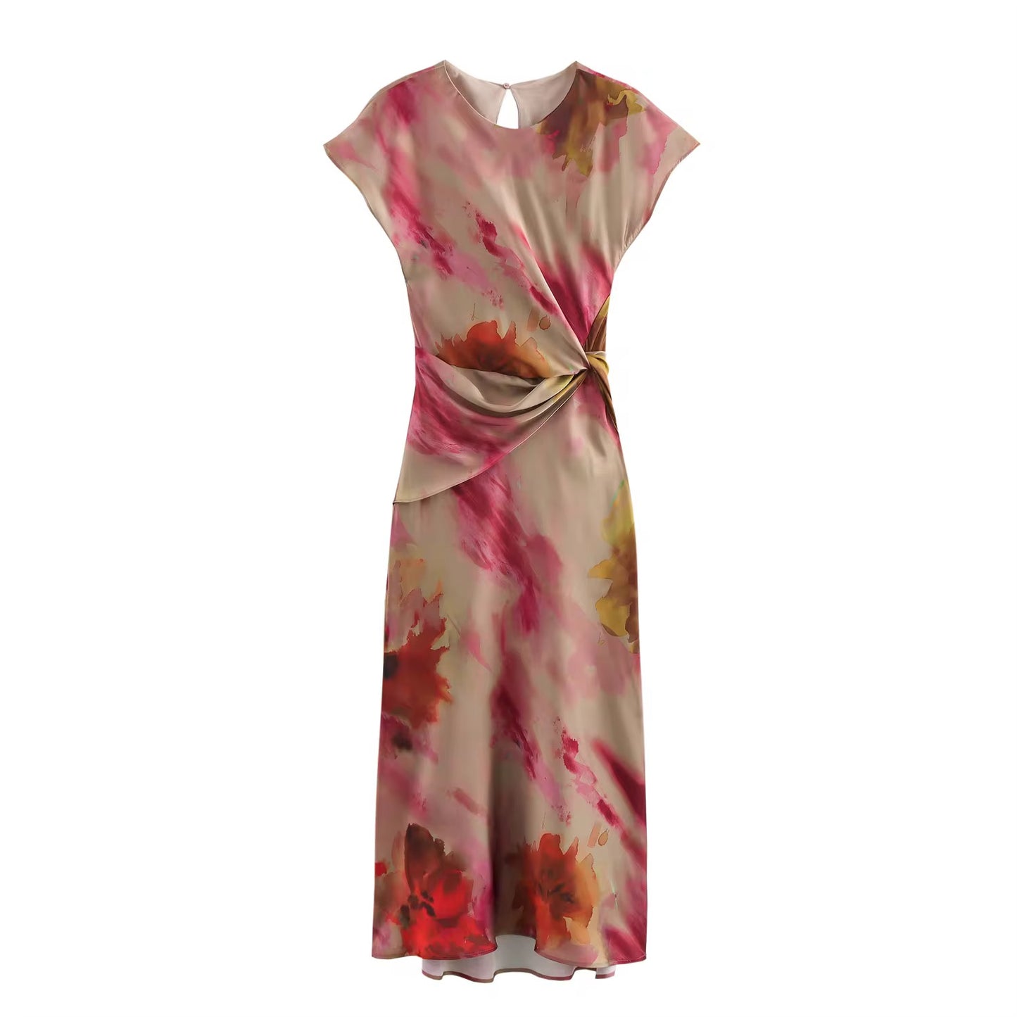 Wild Bloom Satin Dress