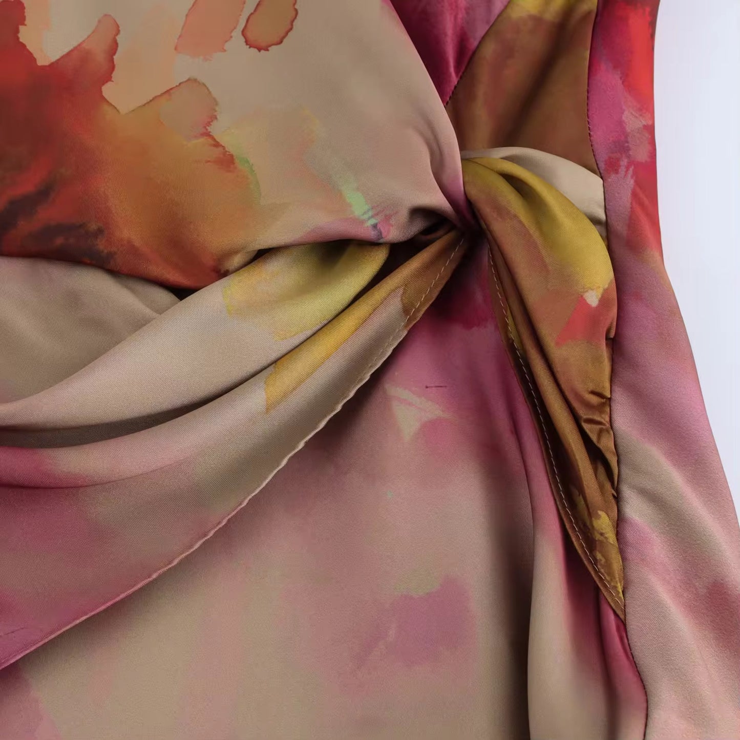 Wild Bloom Satin Dress