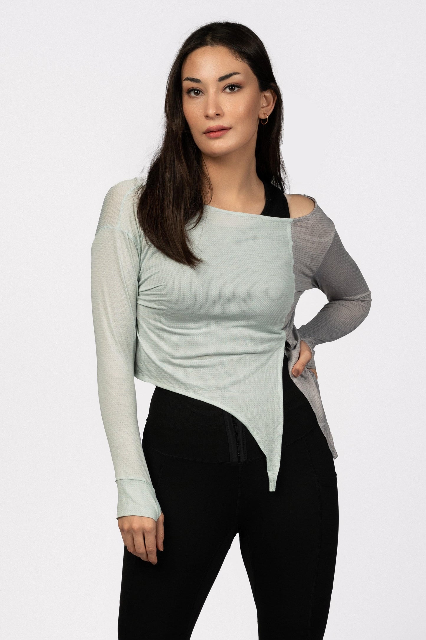 Long Sleeve off-Shoulder Workout top Ramay