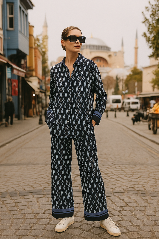 Blue Prism Diamond Co-ord Set