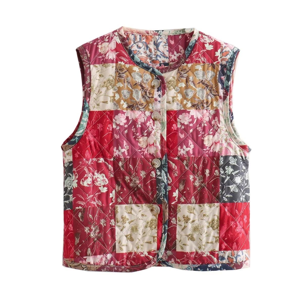 Floral Sleeveless Jacket Ramay