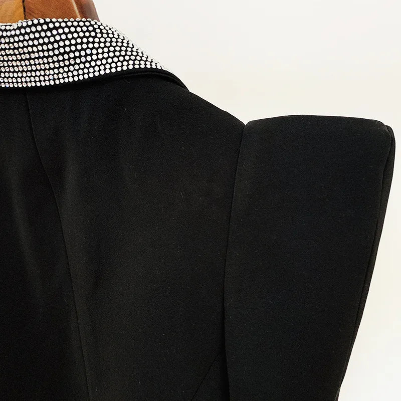 Ramay Signature Crystal Lapel Blazer