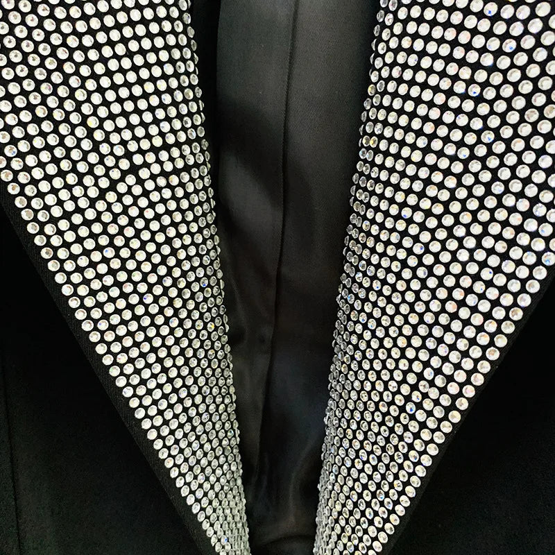 Ramay Signature Crystal Lapel Blazer