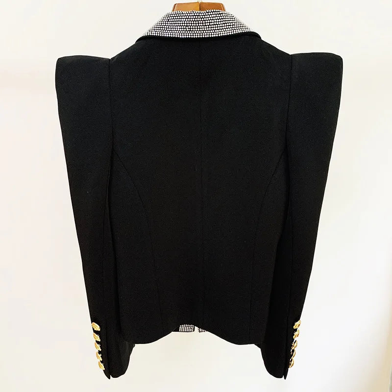 Ramay Signature Crystal Lapel Blazer