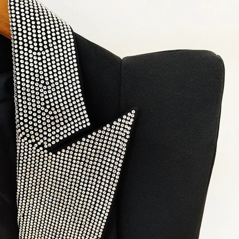 Ramay Signature Crystal Lapel Blazer