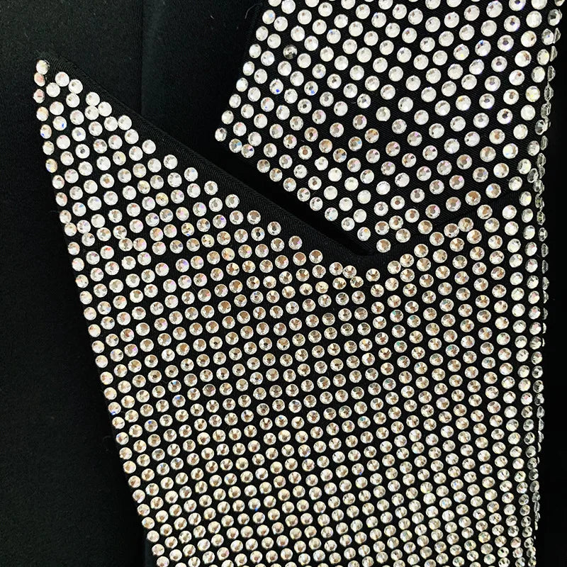 Ramay Signature Crystal Lapel Blazer