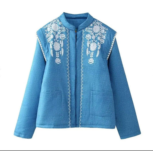 Long Sleeve Printed Padded Jacket