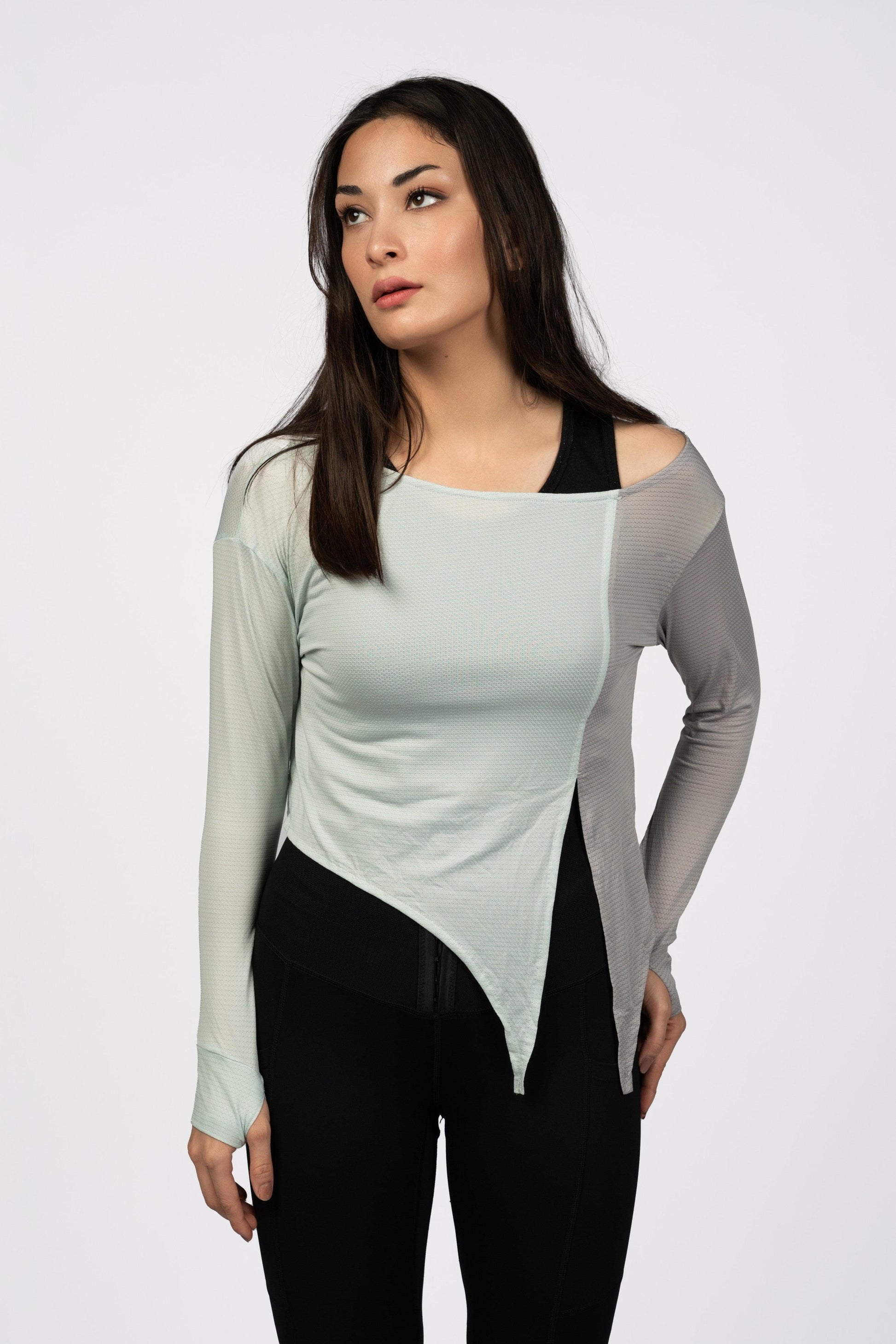 Long Sleeve off-Shoulder Workout top Ramay