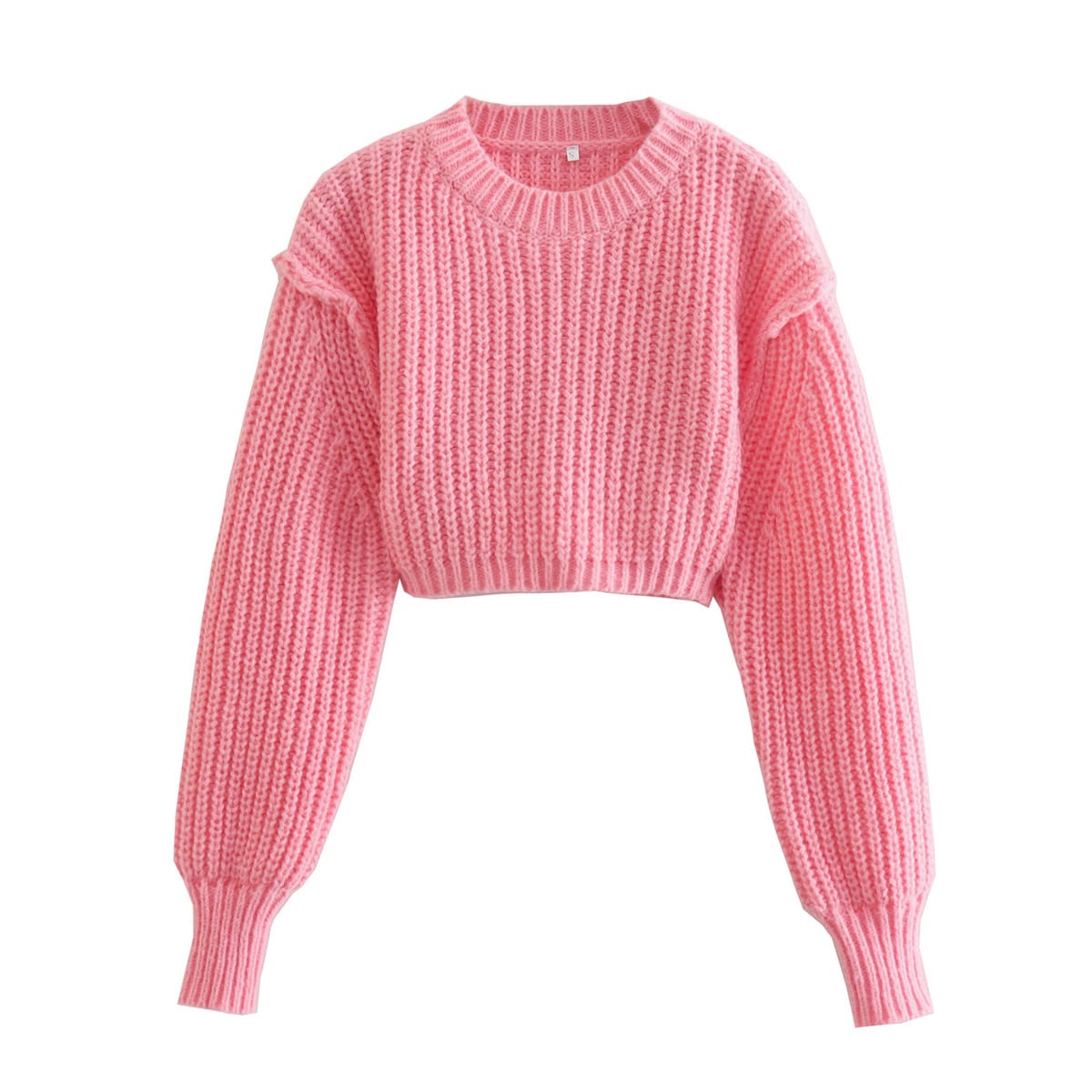 Puff Sleeve Knitted Sweater Ramay