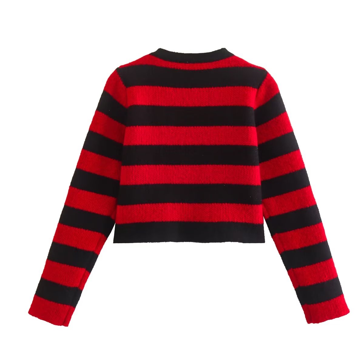 Round Neck Striped Sweater Ramay