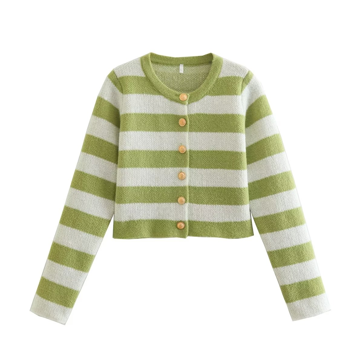 Round Neck Striped Sweater Ramay