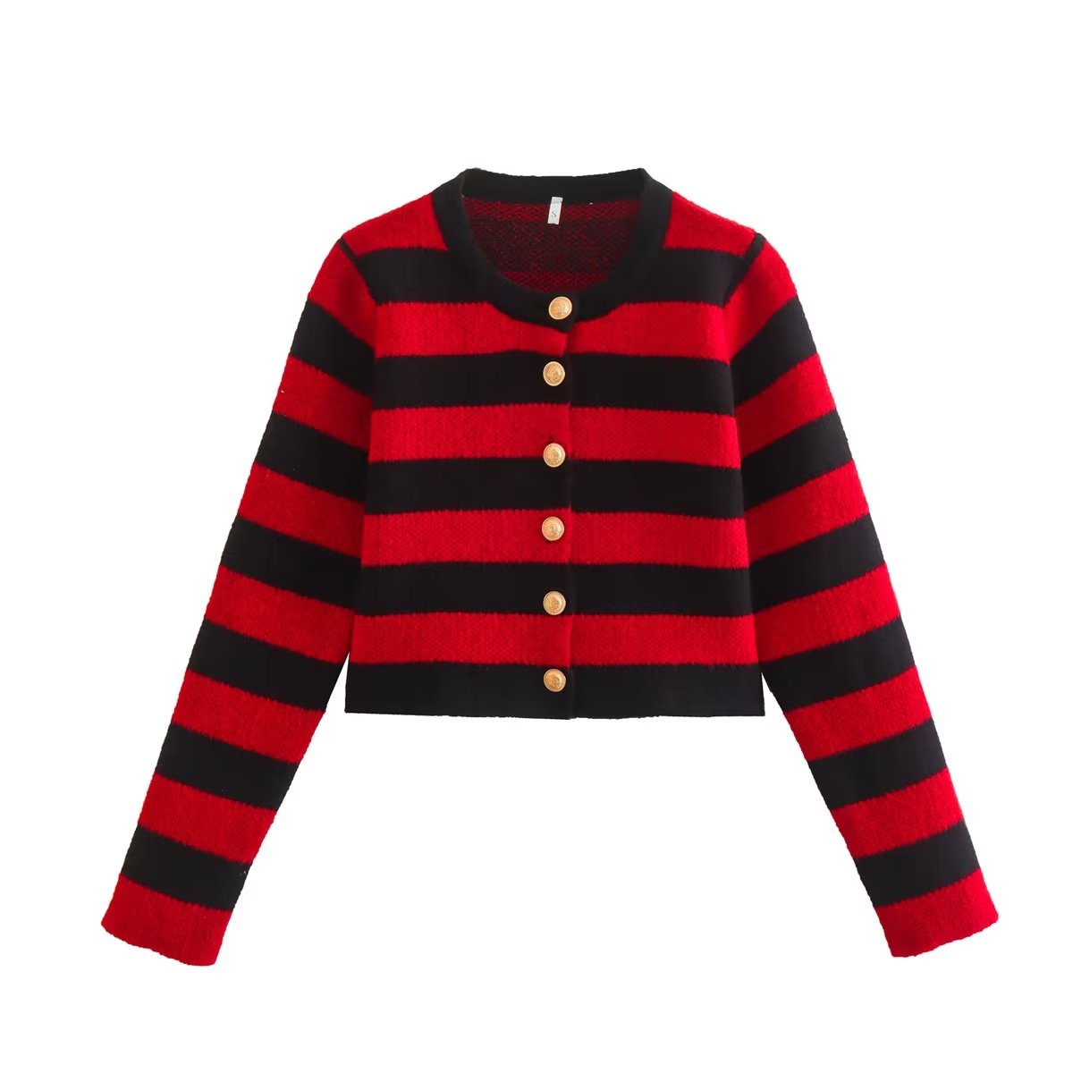 Round Neck Striped Sweater Ramay