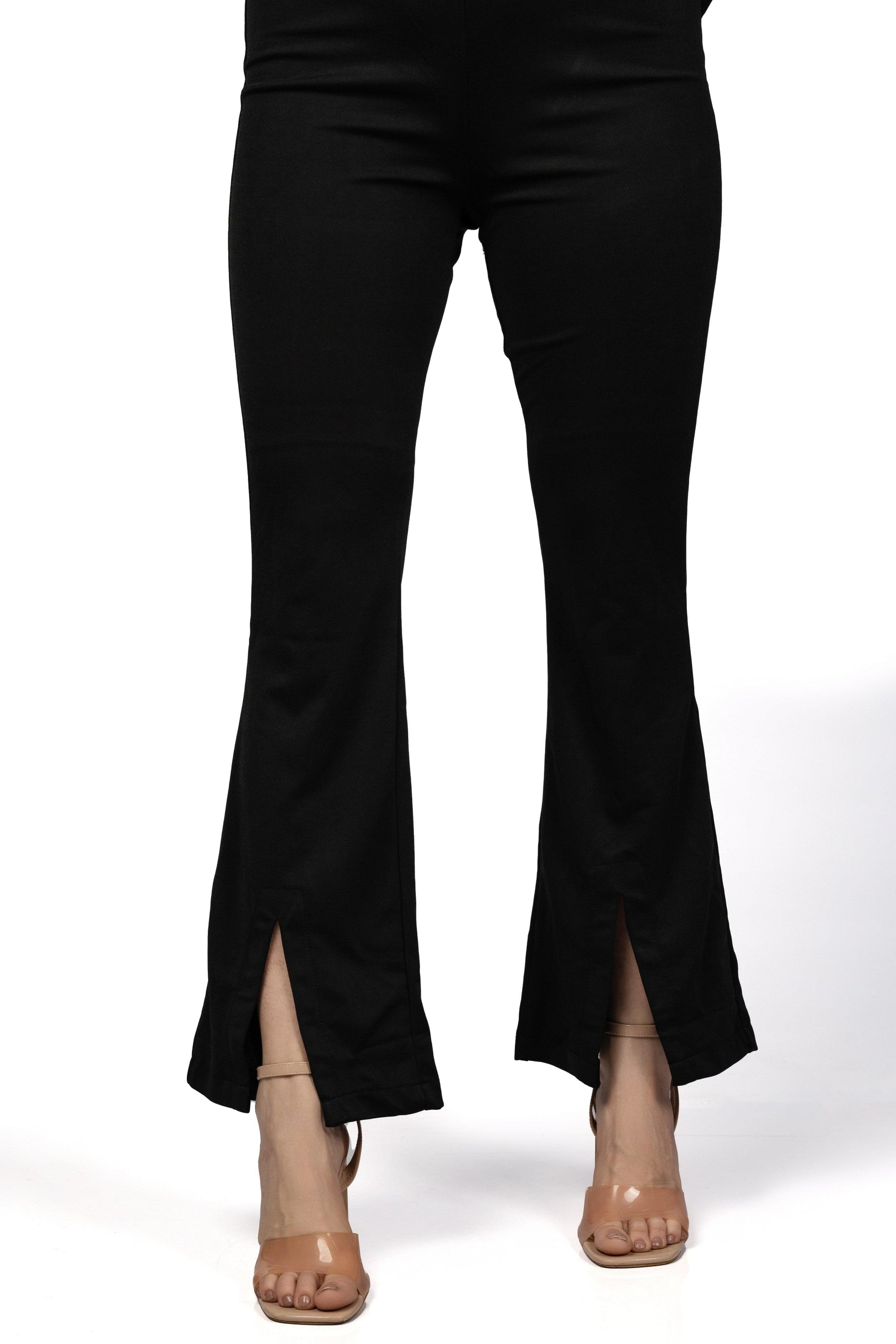 Slit Bell Bottom Trousers
