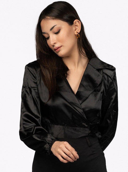 Waist-Fitted Lapel Style Shirt Ramay