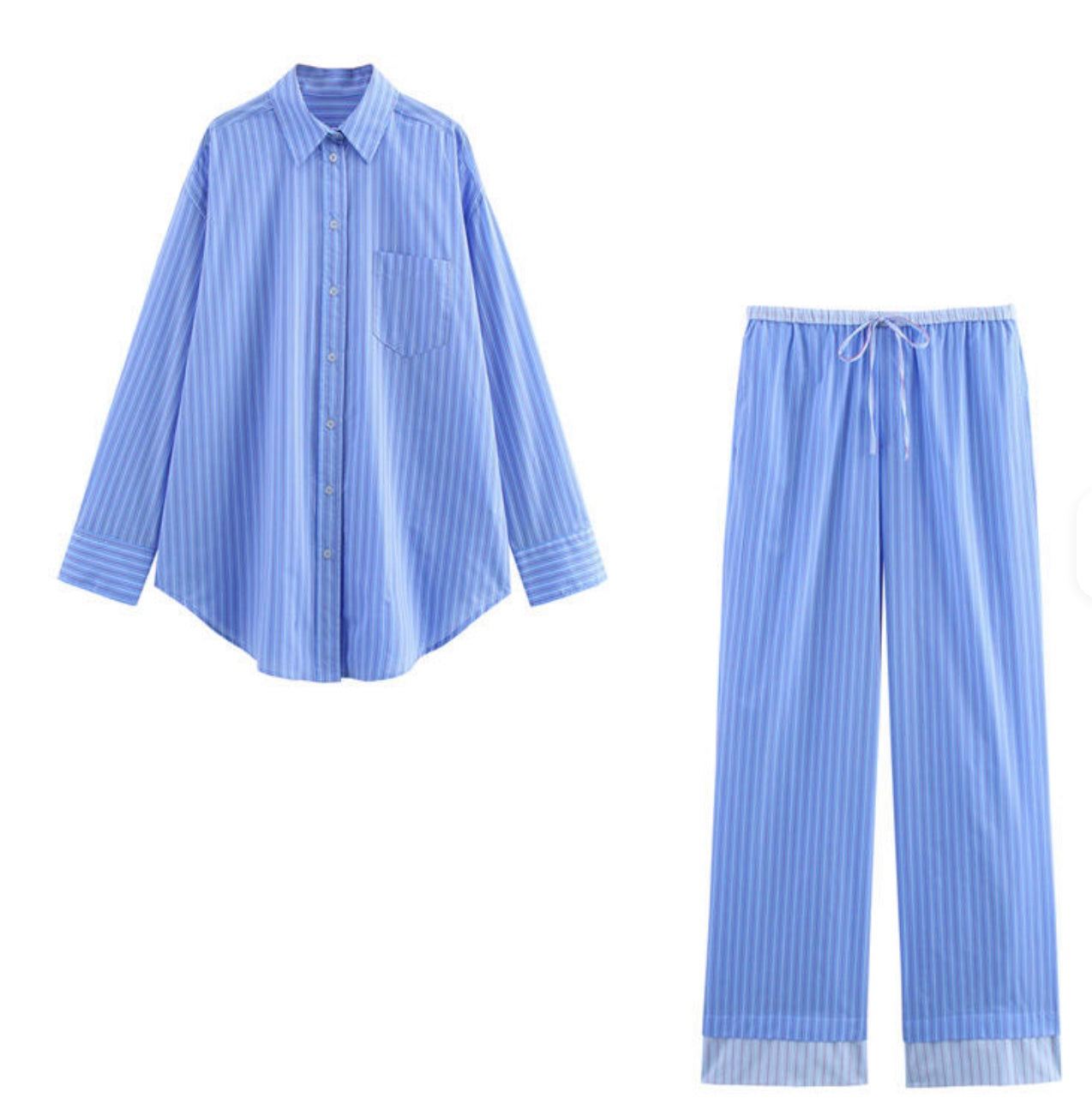 Striped Poplin Set